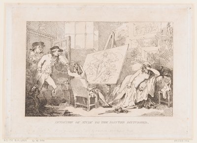 Intrusão no Estudo ou O Pintor Perturbado de Thomas Rowlandson