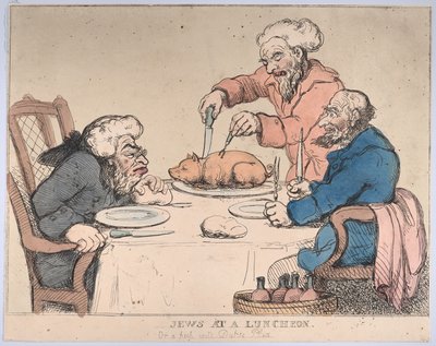 Judeus em um almoço, 1794., 1794. de Thomas Rowlandson