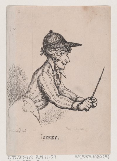 Jockey, abril de 1808., abril de 1808. de Thomas Rowlandson