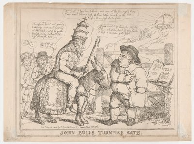 Portão da Autoestrada de John Bull de Thomas Rowlandson