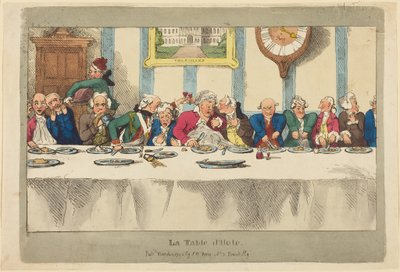 A Mesa do Anfitrião de Thomas Rowlandson