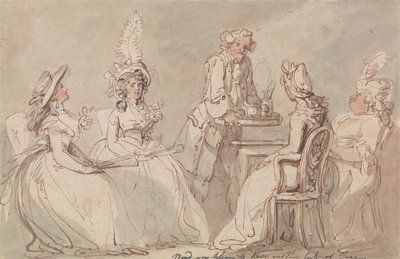 Senhoras a tomar chá de Thomas Rowlandson