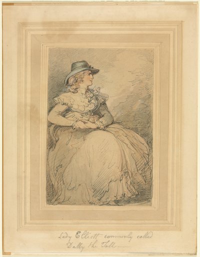 Lady Elliot, comumente chamada de Dolly, a Alta de Thomas Rowlandson