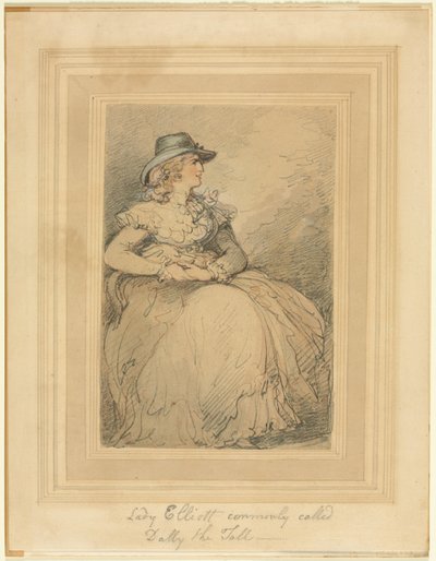 Lady Elliott, vulgarmente chamada Dolly The Tall, 17751827. de Thomas Rowlandson