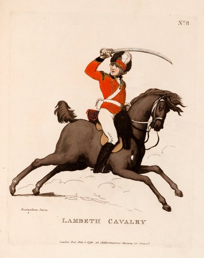 Lambeth Cavalry, de "Loyal Volunteers of London and Environs", 1798-99 de Thomas Rowlandson