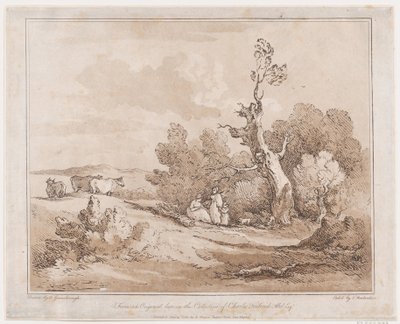 Paisagem com figuras coletando madeira sob árvores retorcidas, 21 de maio de 1789., 21 de maio de 1789. de Thomas Rowlandson