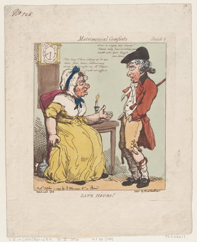Tarde horas!, 1 de outubro de 1799., 1 de outubro de 1799. de Thomas Rowlandson