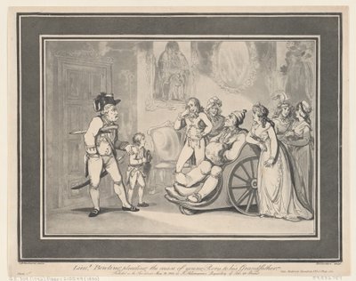 Tenente Bowling pleiteando a causa do jovem Rory para seu avô, 12 de maio de 1800., 12 de maio de 1800. de Thomas Rowlandson