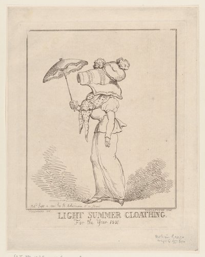 Roupa leve de verão [sic], 10 de setembro de 1801., 10 de setembro de 1801. de Thomas Rowlandson