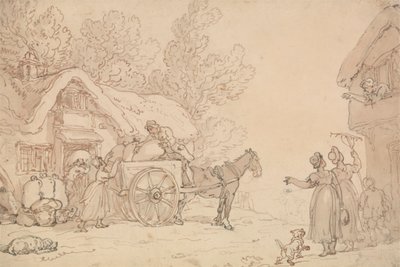 Carregamento de sacos para um carrinho de Thomas Rowlandson
