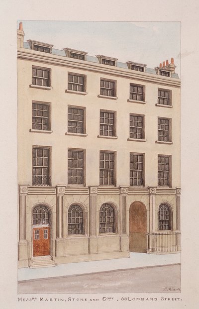 Lombard Street, Londres, c1850 de Thomas Rowlandson