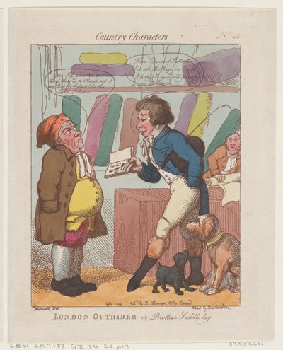 London Outrider, ou Irmão Saddlebag, 10 de setembro de 1799., 10 de setembro de 1799. de Thomas Rowlandson