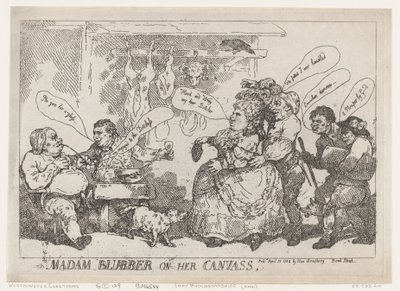 Madame Blubber On Her Canvass, 22 de abril de 1784., 22 de abril de 1784. de Thomas Rowlandson