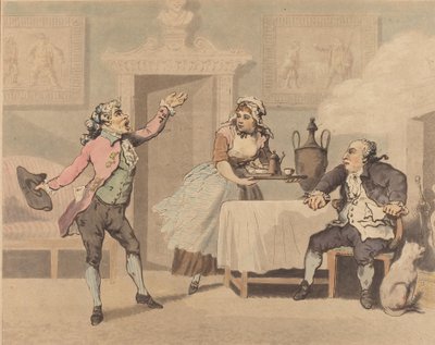 Gerente e Spouter, 1784. de Thomas Rowlandson