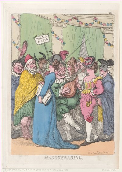 Masquerading, [30 de agosto de 1811], reimpresso., [30 de agosto de 1811], reimpresso. de Thomas Rowlandson