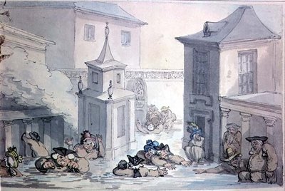 Matthew Brambles Trip to the Bath de Thomas Rowlandson
