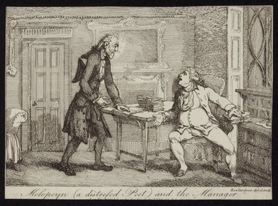 Melopoyn um poeta angustiado e o gerente de Thomas Rowlandson