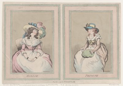 Modish e Prudish, 1 de dezembro de 1791., 1 de dezembro de 1791. de Thomas Rowlandson