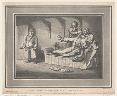 Morgan ofendendo os órgãos delicados do capitão Whiffle, 12 de maio de 1800., 12 de maio de 1800. de Thomas Rowlandson