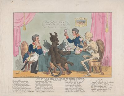 Nap and His Friends in their Glory, 1 de outubro de 1813., 1 de outubro de 1813. de Thomas Rowlandson