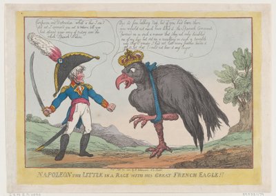 Napoleon The Little in a Rage com sua grande águia francesa !!, 20 de setembro de 1808., 20 de setembro de 1808 de Thomas Rowlandson