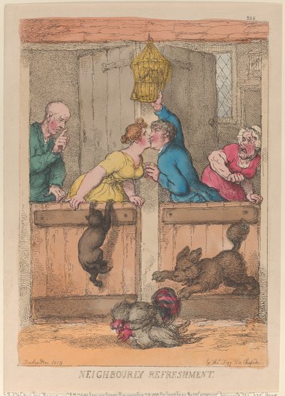 Um refresco entre vizinhos de Thomas Rowlandson