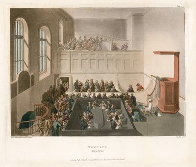 Capela de Newgate de Thomas Rowlandson