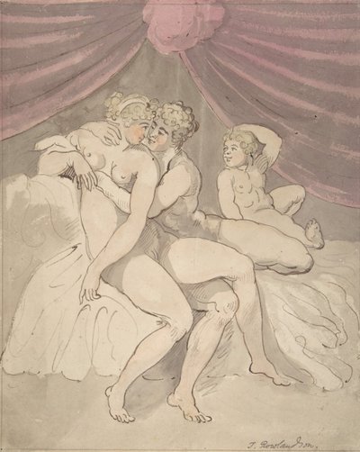 Casal nu abraçando, 1780-1827. de Thomas Rowlandson