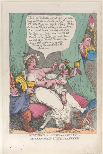 Nutrindo o Filho de um Tirano, 14 de abril de 1811., 14 de abril de 1811. de Thomas Rowlandson