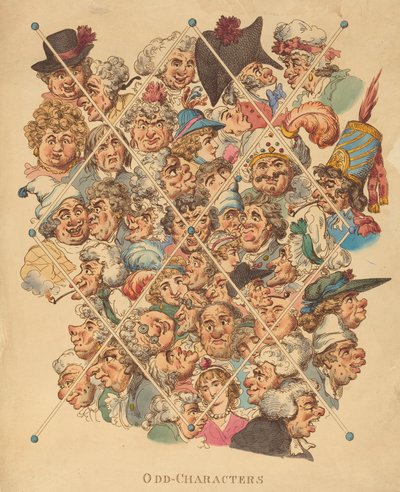 Caracteres ímpares, publicado em 1801. de Thomas Rowlandson