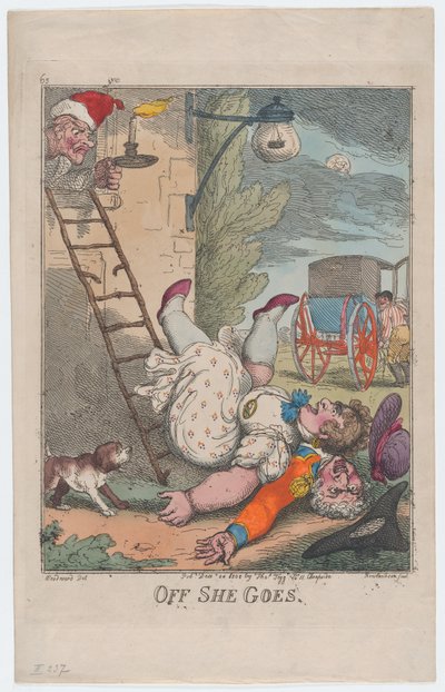 Off She Goes, 24 de dezembro de 1808., 24 de dezembro de 1808. de Thomas Rowlandson