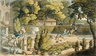 "Oh, o bruto inconsciente!", de "Dança da Morte", publicado por Ackermann de Thomas Rowlandson