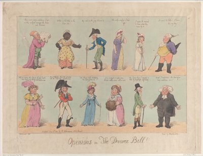 Opiniões sobre The Divorce Bill!!, 2 de junho de 1800., 2 de junho de 1800. de Thomas Rowlandson