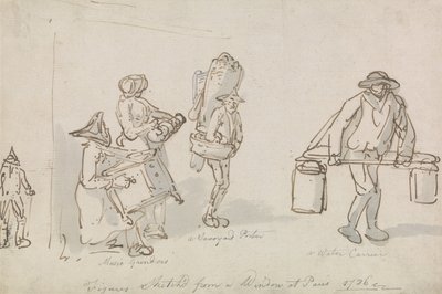 Figuras das ruas de Paris de Thomas Rowlandson