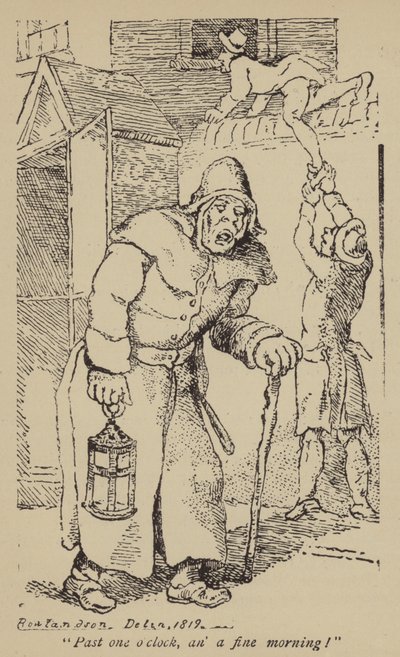 Passado um oclock, um bom dia! de Thomas Rowlandson