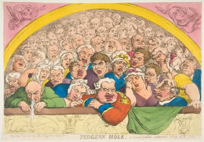 Pidgeon Hole. Um artifício do convento para coopear os deuses, 20 de fevereiro de 1811. de Thomas Rowlandson
