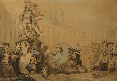 Place Victoire em Paris, 1784 de Thomas Rowlandson