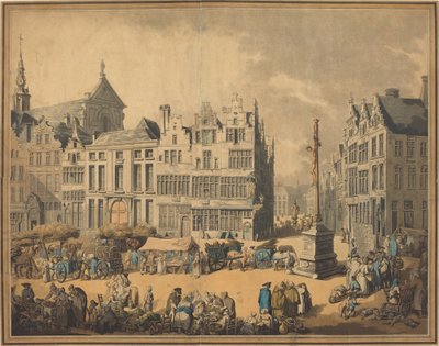 Place de Meir em Antuérpia de Thomas Rowlandson