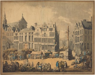 Praça de Meir, em Antuérpia de Thomas Rowlandson
