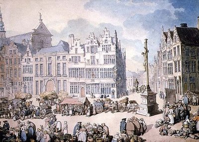 Place de Mer, Antuérpia de Thomas Rowlandson