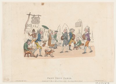 Pont Neuf, Paris, 1º de maio de 1803., 1º de maio de 1803. de Thomas Rowlandson