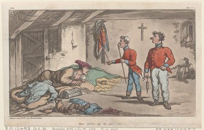Pobre Johnny na lista de doentes, de The Military Adventures of Johnny Newcome, 1815., 1815. de Thomas Rowlandson