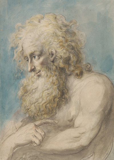 Retrato de um homem barbudo de Thomas Rowlandson