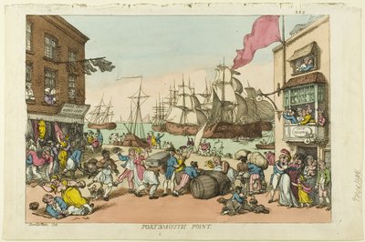 Ponto de Portsmouth de Thomas Rowlandson
