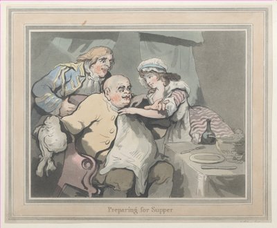 A preparar para o jantar, 1790. de Thomas Rowlandson