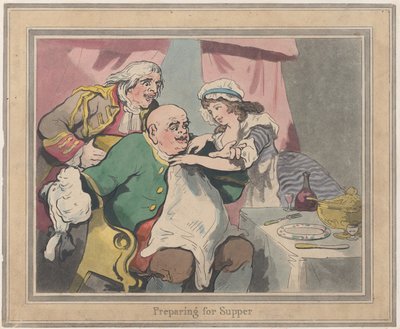 Preparação para o jantar, 22 de outubro de 1789., 22 de outubro de 1789. de Thomas Rowlandson