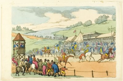 Preparando-se para começar de Thomas Rowlandson