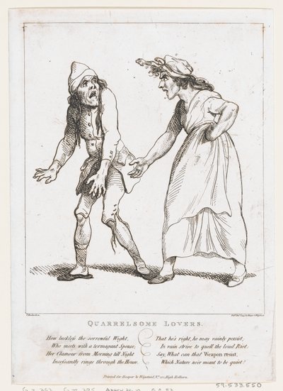 Quarrelsome Lovers, 2 de Janeiro de 1797., 2 de Janeiro de 1797. de Thomas Rowlandson