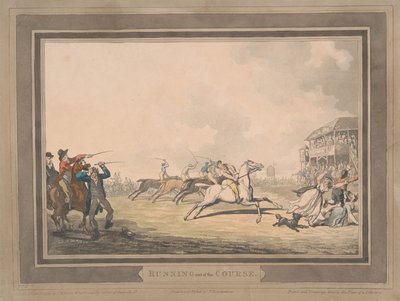 Corrida [conjunto de seis]:  5. Sair da pista de Thomas Rowlandson