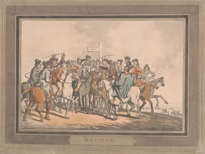 Corridas [conjunto de seis]:  6. Apostas de Thomas Rowlandson